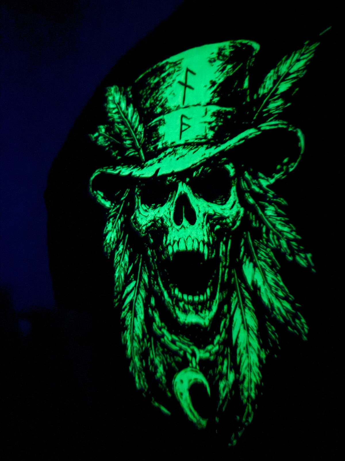 Nightfall Skull Collection Glow In The Dark Long Sleeve Shirt